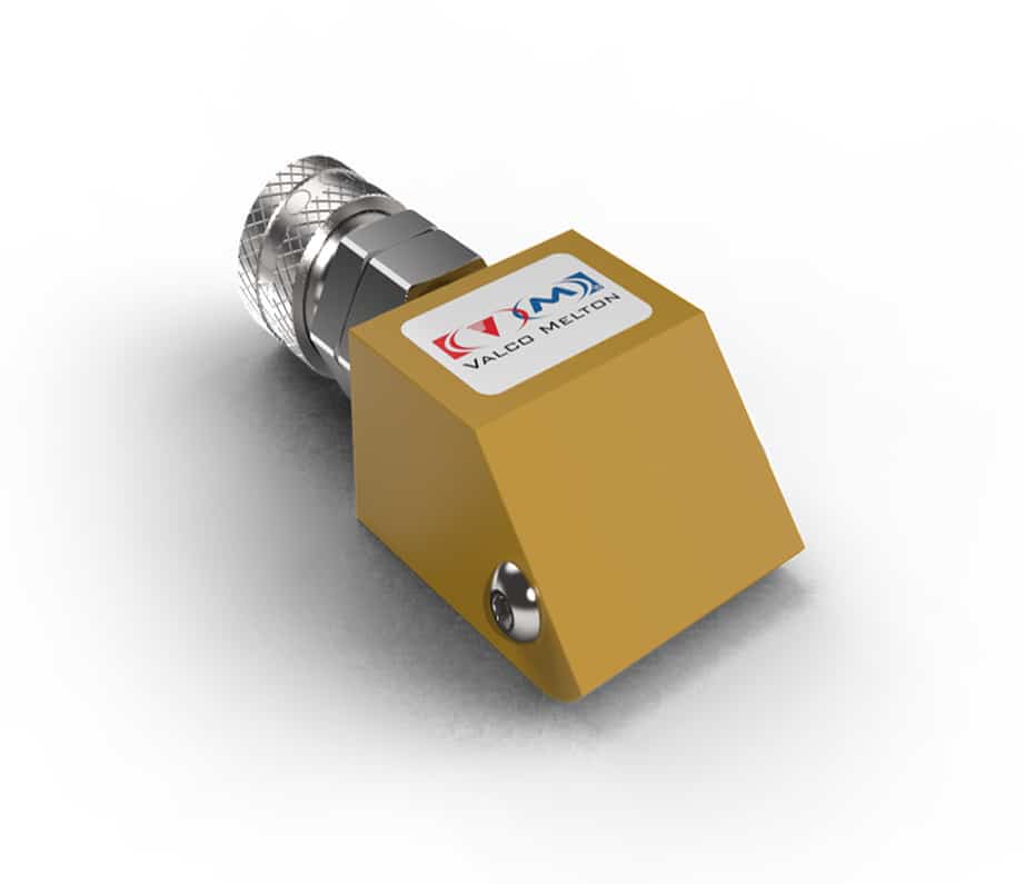 Yellow industrial connector with logo