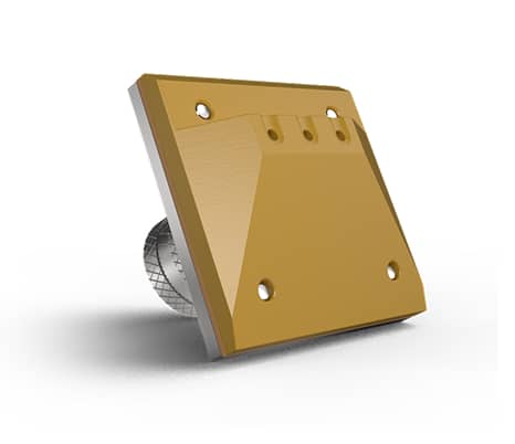 Metallic component with a square shape