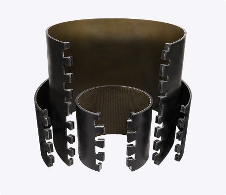 Metal cylindrical structure with interlocking segments