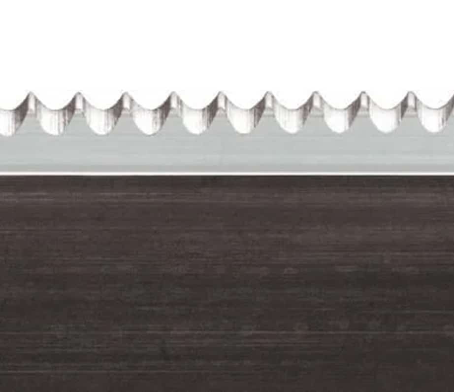 Serrated knife blade close-up