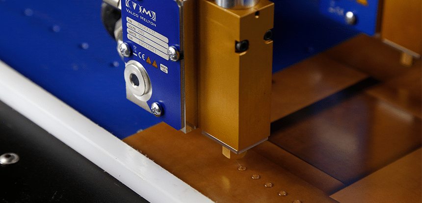 Close-up of precision machinery components
