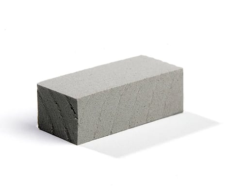 Gray rectangular block of material