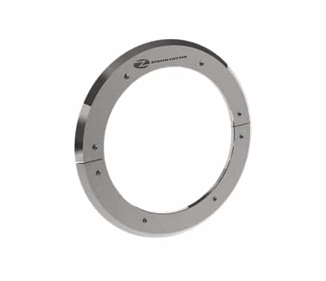 Metal circular component with fasteners