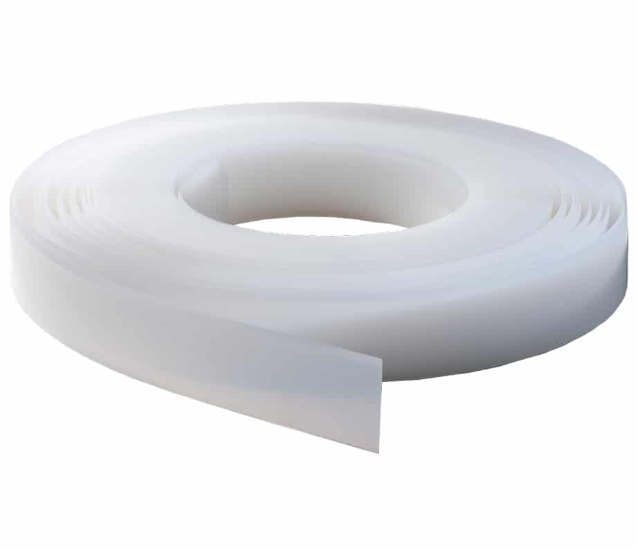 White plastic roll, flexible material
