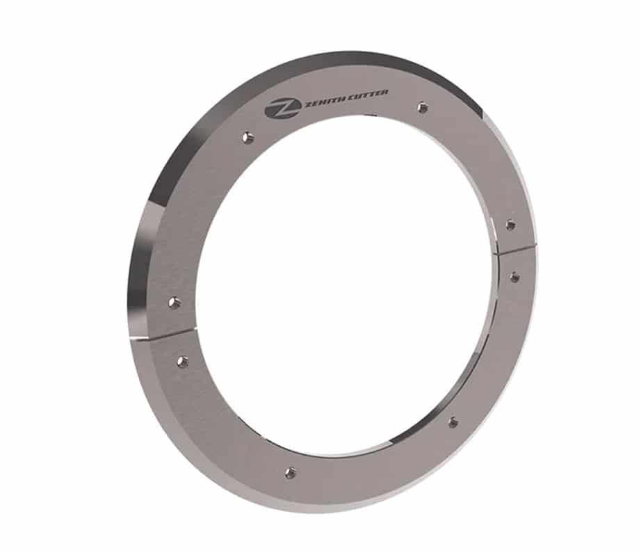 Metal circular component with cutouts