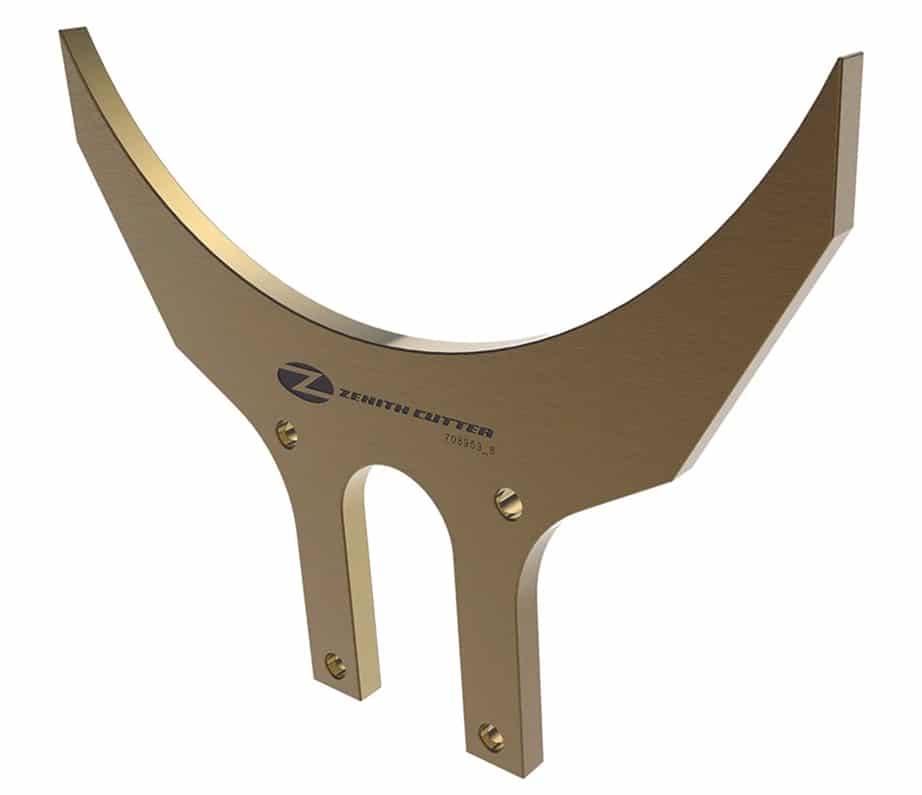 Metal tool with curved design