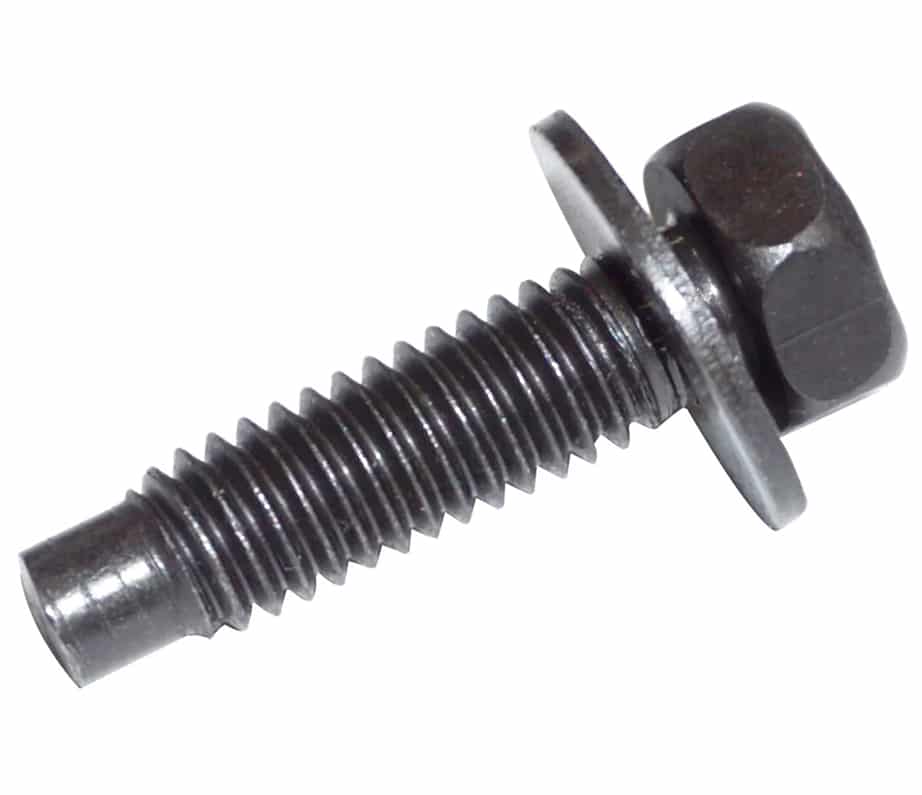 Metal screw with hexagonal head
