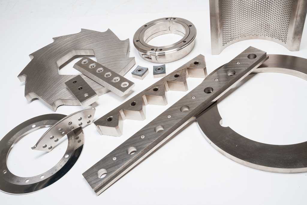 Various metal industrial machine parts